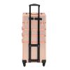 4 in 1 Portable Makeup Trolley Cart Aluminum Alloy Traveling Makeup Case Rose Gold