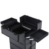 4-IN-1 Beauty Travel Box Professional Makeup Train Case Rolling Cosmetic Trolley