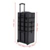 4-IN-1 Beauty Travel Box Professional Makeup Train Case Rolling Cosmetic Trolley