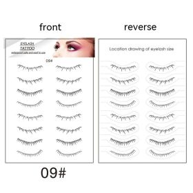 Lower Eyelashes Tattoo Sticker Disposable Waterproof (Option: Eyelash 09-105x148mm)