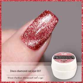 Reflective Diamond In The Debris Glue Cat Eye Gel Polish Nail Art (Option: Cat's Eye 007)