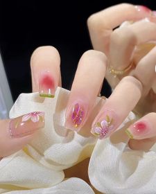 Camellia Smudge Nail Nail Patch (Option: Jelly Glue)