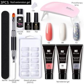 15ml Nail Art Extended Glue Set Phototherapy Gel (Option: ElevenPieceSet13)