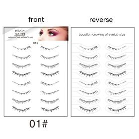 Lower Eyelashes Tattoo Sticker Disposable Waterproof (Option: Eyelash 01-105x148mm)