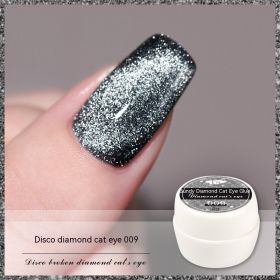 Reflective Diamond In The Debris Glue Cat Eye Gel Polish Nail Art (Option: Cat's Eye 009)